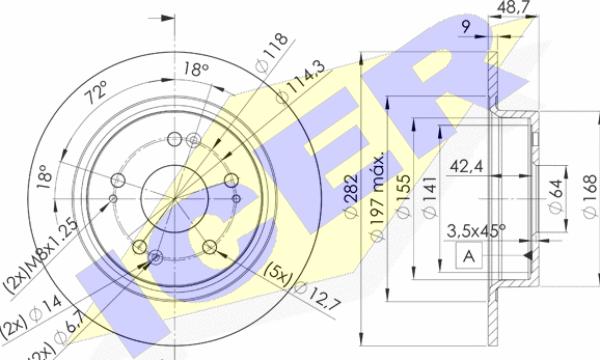 Icer 78BD1258-2 - Əyləc Diski furqanavto.az