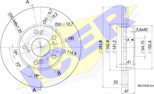 Icer 78BD1257-2 - Əyləc Diski furqanavto.az