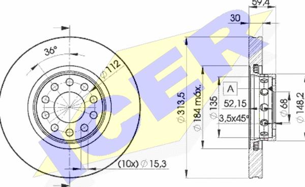 Icer 78BD8015-2 - Əyləc Diski furqanavto.az