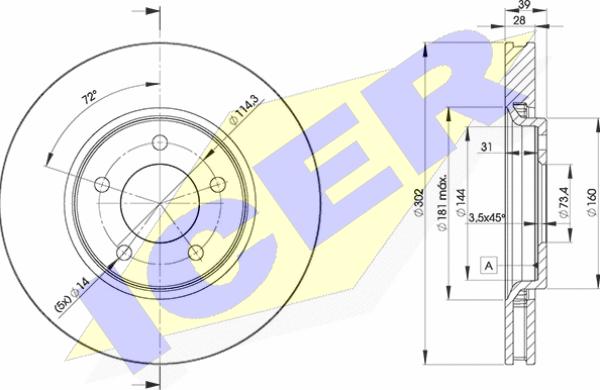 Icer 78BD3918-2 - Əyləc Diski furqanavto.az