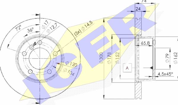 Icer 78BD3405-2 - Əyləc Diski furqanavto.az