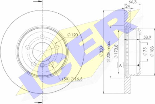 Icer 78BD3555-2 - Əyləc Diski furqanavto.az