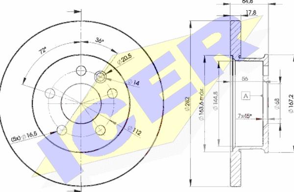 Icer 78BD3012-2 - Əyləc Diski furqanavto.az