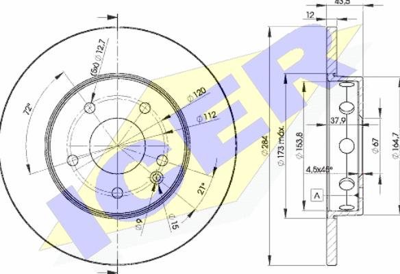 Icer 78BD3180-2 - Əyləc Diski furqanavto.az