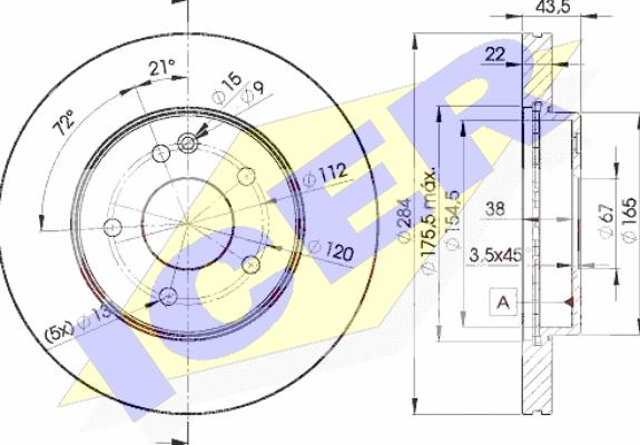 Icer 78BD3182-2 - Əyləc Diski furqanavto.az