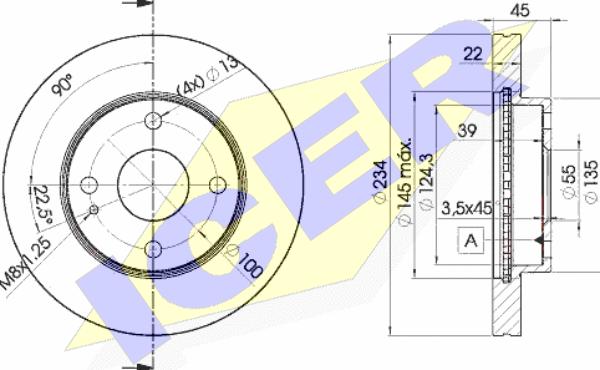 Icer 78BD3255-2 - Əyləc Diski furqanavto.az