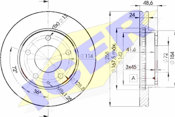 Icer 78BD3258-2 - Əyləc Diski furqanavto.az