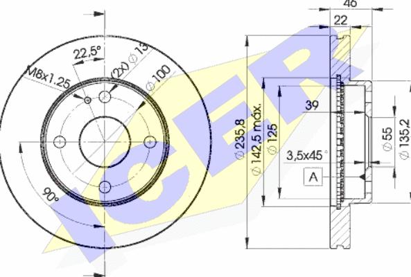 Icer 78BD3265-2 - Əyləc Diski furqanavto.az