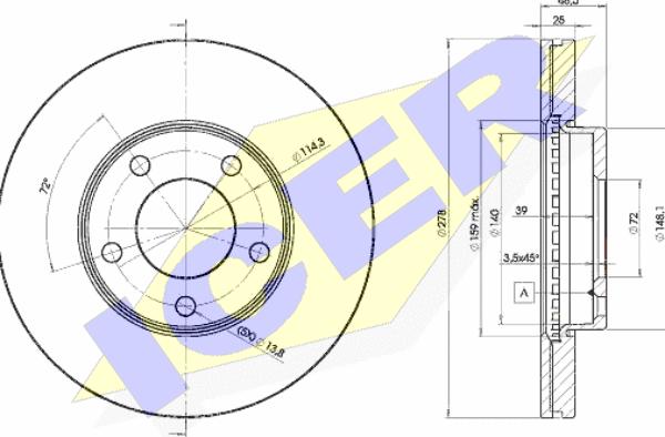 Icer 78BD3272-2 - Əyləc Diski furqanavto.az