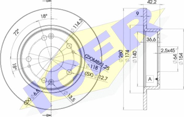 Icer 78BD2510-2 - Əyləc Diski furqanavto.az