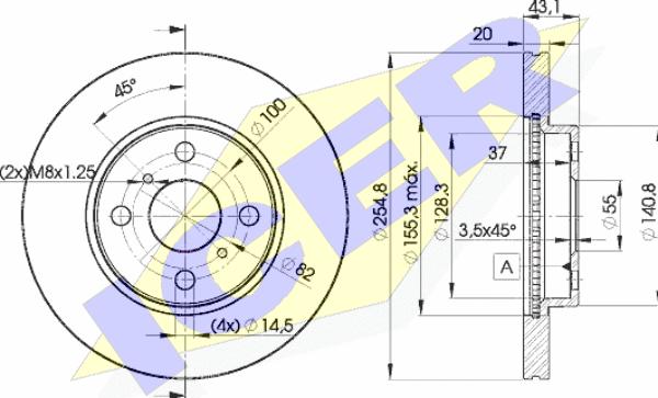 Icer 78BD2040-2 - Əyləc Diski furqanavto.az