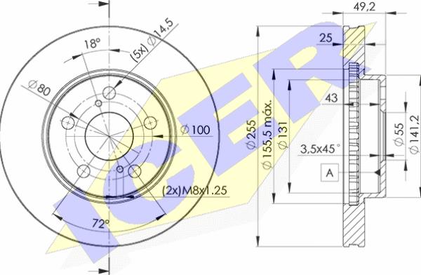 Icer 78BD2047-2 - Əyləc Diski furqanavto.az