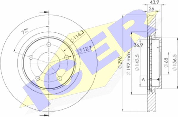 Icer 78BD2057-2 - Əyləc Diski furqanavto.az