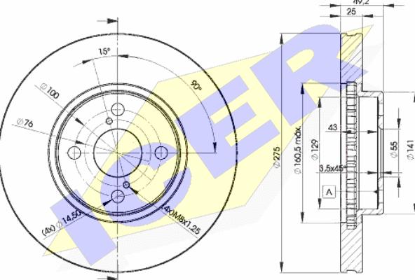 Icer 78BD2080-2 - Əyləc Diski furqanavto.az