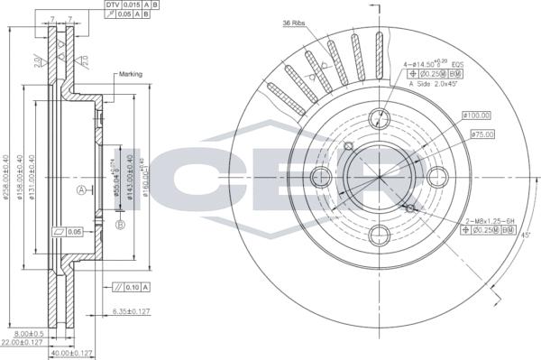 Icer 78BD2894-2 - Əyləc Diski furqanavto.az