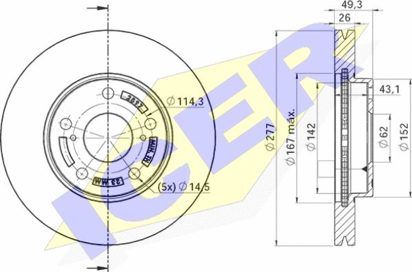 Icer 78BD2897-2 - Əyləc Diski furqanavto.az