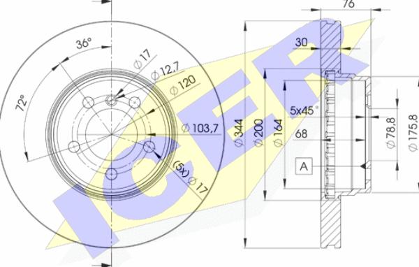 Icer 78BD2207-2 - Əyləc Diski furqanavto.az