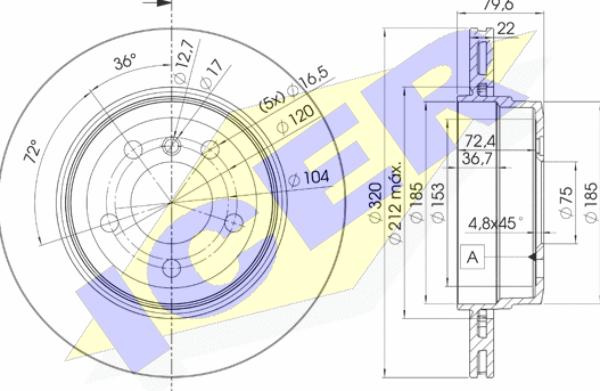 Icer 78BD2218-2 - Əyləc Diski furqanavto.az