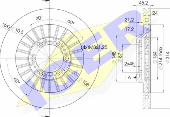 Icer 78BD7043-2 - Əyləc Diski furqanavto.az