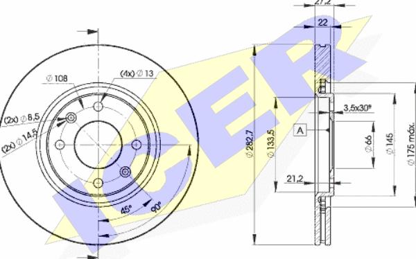 Icer 78BD7810-2 - Əyləc Diski furqanavto.az