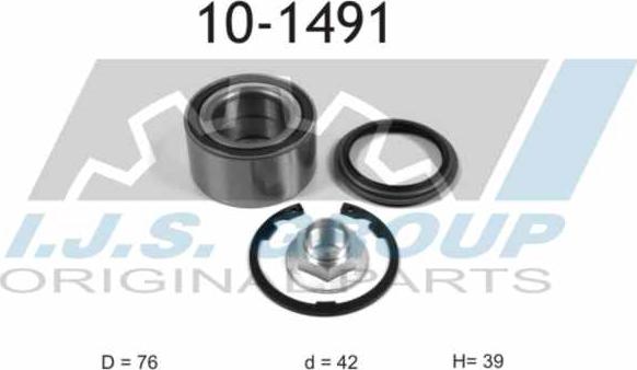 IJS GROUP 10-1491 - Təkər qovşağı, podşipnik dəsti furqanavto.az