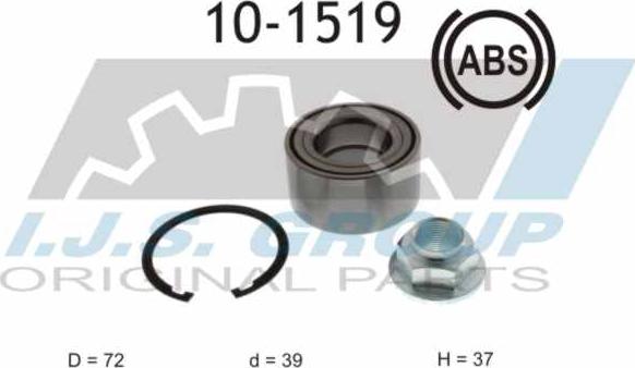 IJS GROUP 10-1519 - Təkər qovşağı, podşipnik dəsti furqanavto.az