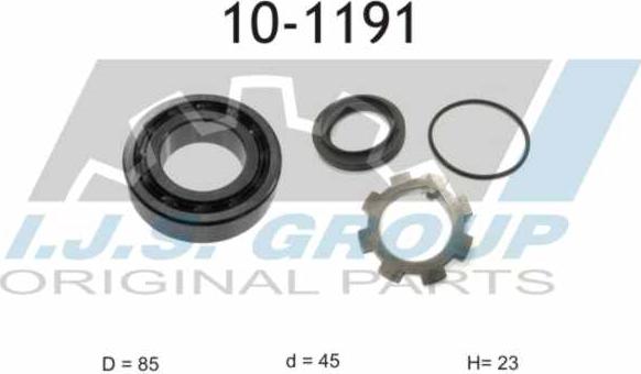 IJS GROUP 10-1191 - Təkər qovşağı, podşipnik dəsti furqanavto.az