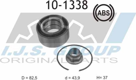 IJS GROUP 10-1338 - Təkər qovşağı, podşipnik dəsti furqanavto.az