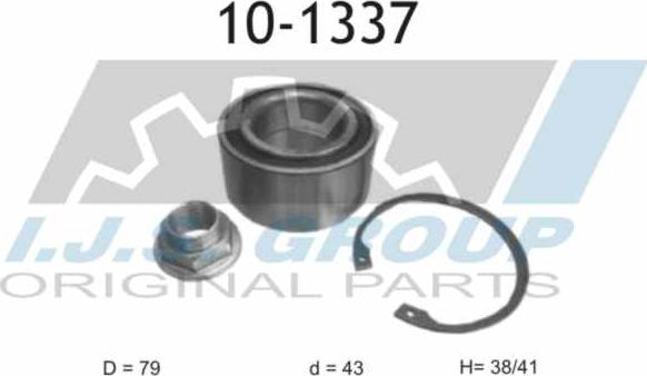 IJS GROUP 10-1337 - Təkər qovşağı, podşipnik dəsti furqanavto.az