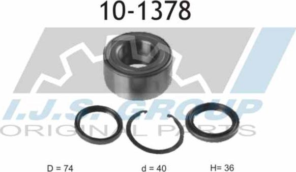 IJS GROUP 10-1378 - Təkər qovşağı, podşipnik dəsti furqanavto.az