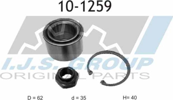 IJS GROUP 10-1259 - Təkər qovşağı, podşipnik dəsti furqanavto.az