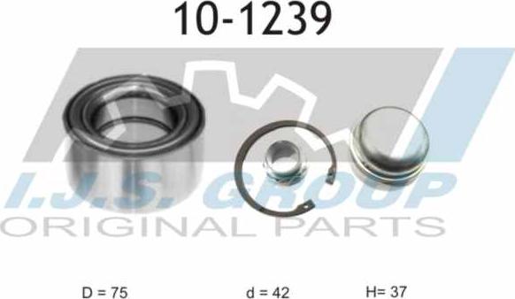 IJS GROUP 10-1239 - Təkər qovşağı, podşipnik dəsti furqanavto.az