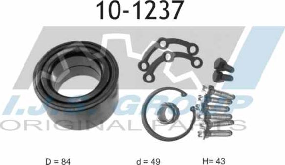 IJS GROUP 10-1237 - Təkər qovşağı, podşipnik dəsti furqanavto.az