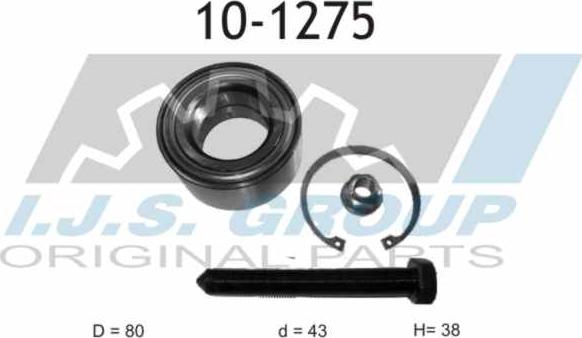 IJS GROUP 10-1275 - Təkər qovşağı, podşipnik dəsti furqanavto.az