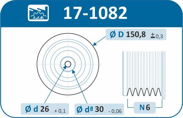 IJS GROUP 17-1082 - Kəmər kasnağı, krank mili furqanavto.az