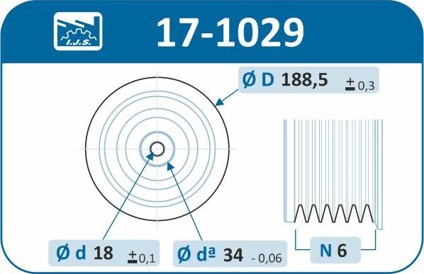 IJS GROUP 17-1029 - Kəmər kasnağı, krank mili furqanavto.az