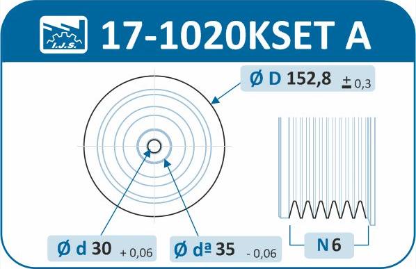 IJS GROUP 17-1020KSET.A - Kəmər kasnağı, krank mili furqanavto.az