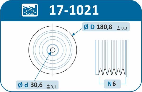 IJS GROUP 17-1021 - Kəmər kasnağı, krank mili furqanavto.az