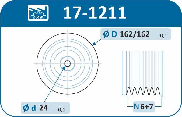 IJS GROUP 17-1211 - Kəmər kasnağı, krank mili furqanavto.az