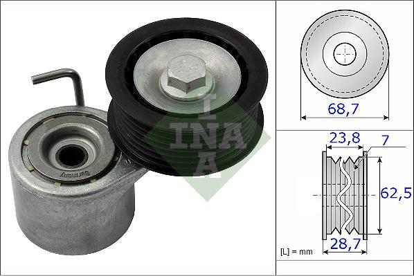 INA 534 0487 10 - Kəmər Dartıcı, v-yivli kəmər furqanavto.az