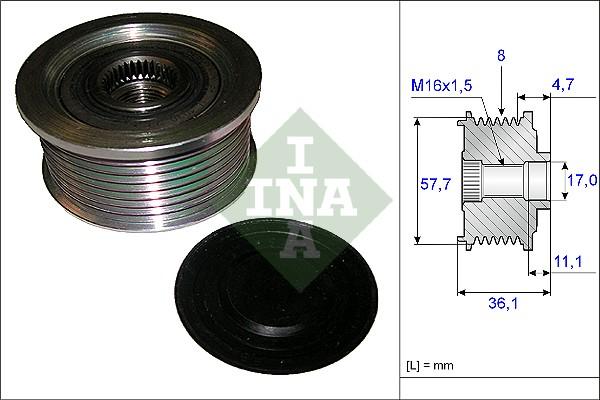 INA 535 0099 10 - Kasnak, alternator, sərbəst dönərli mufta furqanavto.az