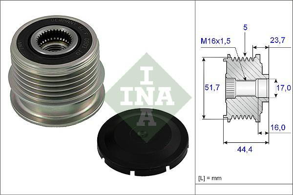 INA 535 0020 10 - Kasnak, alternator, sərbəst dönərli mufta furqanavto.az