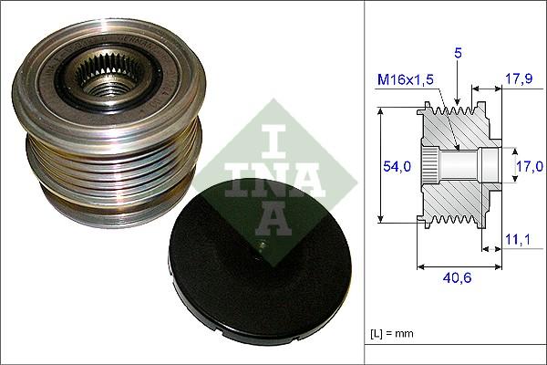 INA 535 0121 10 - Kasnak, alternator, sərbəst dönərli mufta furqanavto.az