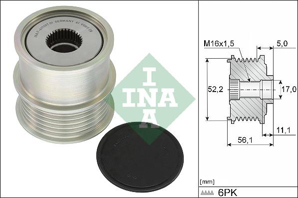 INA 535 0363 10 - Kasnak, alternator, sərbəst dönərli mufta furqanavto.az