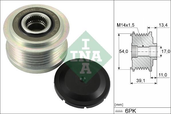 INA 535 0311 10 - Kasnak, alternator, sərbəst dönərli mufta furqanavto.az