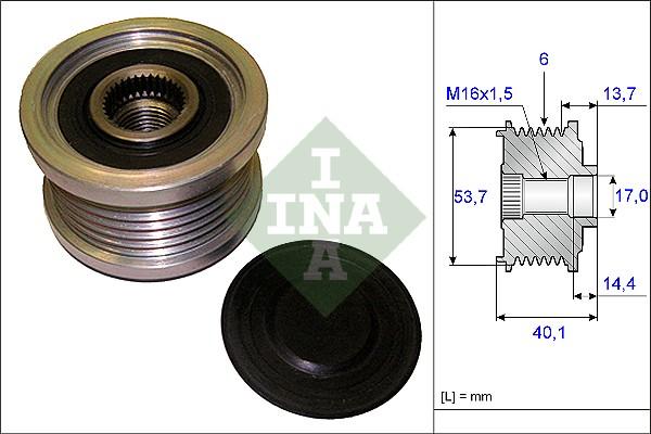 INA 535 0202 10 - Kasnak, alternator, sərbəst dönərli mufta furqanavto.az