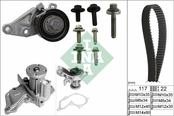 INA 530 0140 30 - Su Pompası və Vaxt Kəməri Dəsti furqanavto.az