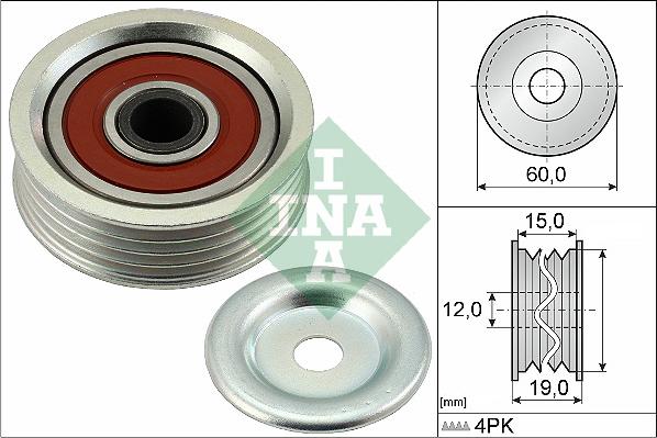 INA 531 0887 10 - Yönləndirmə / Bələdçi Kasnağı, v-yivli kəmər furqanavto.az