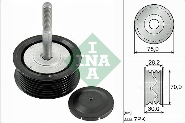 INA 532 0792 10 - Yönləndirmə / Bələdçi Kasnağı, v-yivli kəmər furqanavto.az