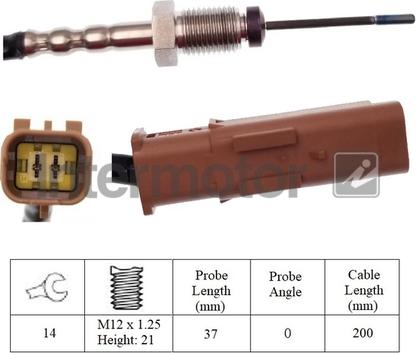 INTERMOTOR 27028 - Sensor, işlənmiş qazın temperaturu furqanavto.az